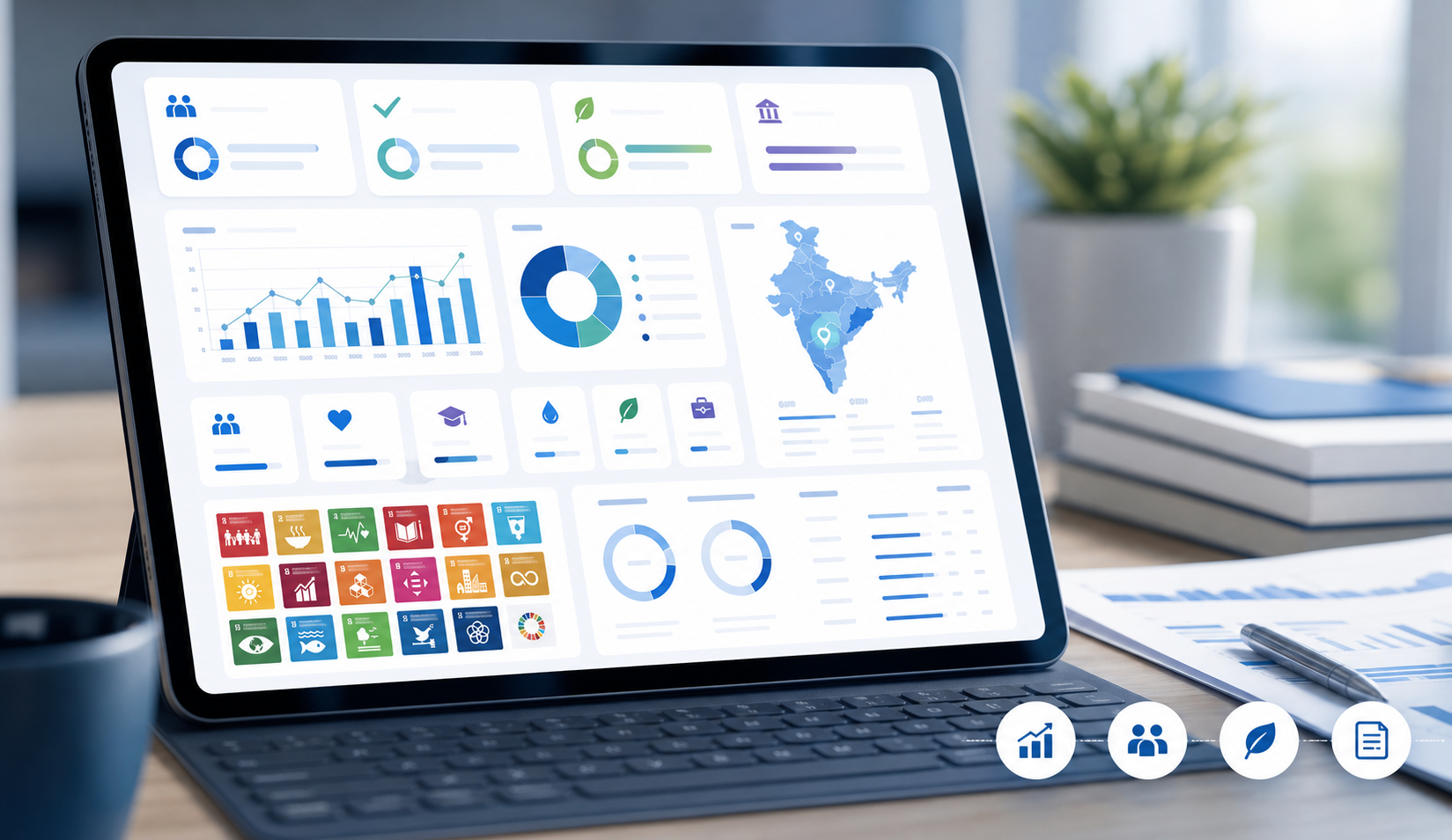 Impact measurement and ESG reporting dashboard
